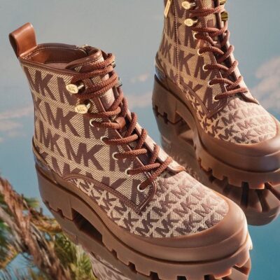 Botines Payton Bootie mujer Michael Kors talla 8.0 Beige Ebony . En stock