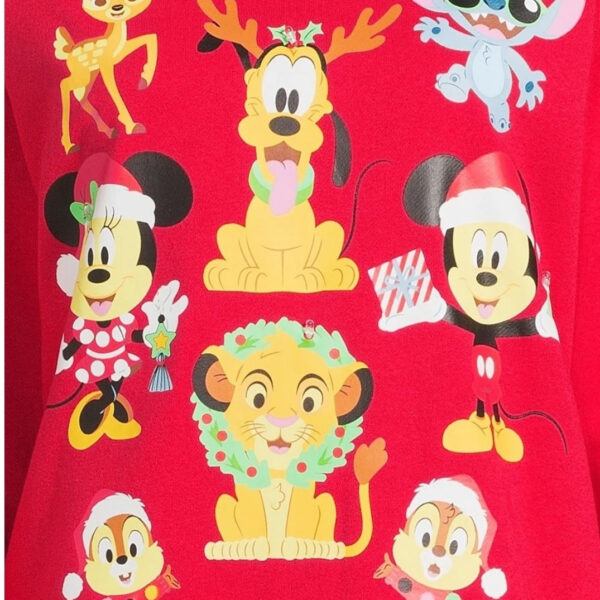 Poleron Mujer Navidad Disney Mickey Minnie Pluto Stitch con luces