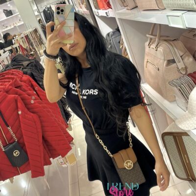 Crossbody para smartphone Michael Kors Carmen Brown