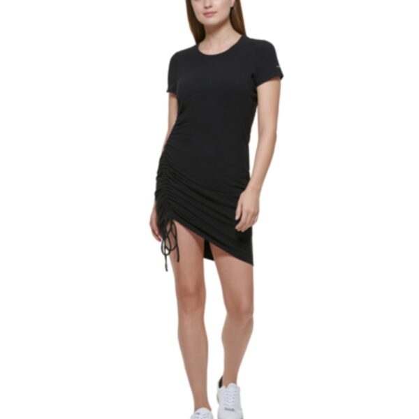 Vestido Mujer Calvin Klein Jeand Black Ruched draWSTRING DRESS