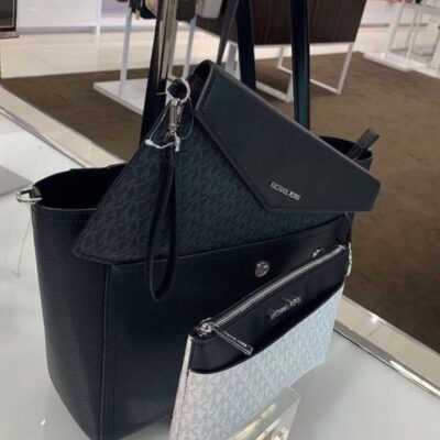 Cartera Michael Kors Maisie Large Pebbled Leather 3-in-1 Tote bag Black