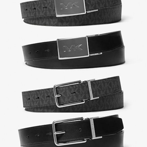 Set de Cinturones Hombre Michael Kors Color Negro Largo aJustable