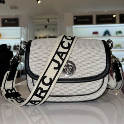 MARC JACOBS - CROSSBODY TURNLOCK CANVAS GRIS