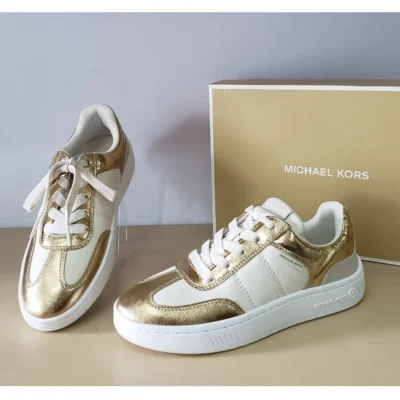 MICHAEL KORS - ZAPATILLAS MUJER MODELO KAI CREMA - DORADO