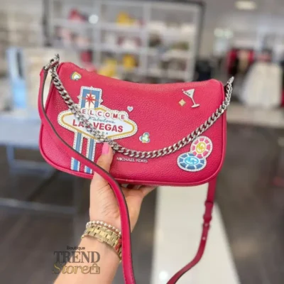 MICHAEL KORS - CARTERA CROSSBODY CARMERLA MEDIANA FRAMBUESA