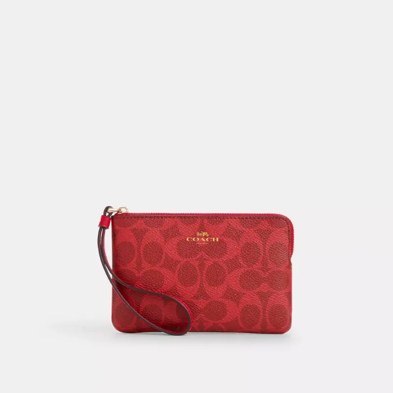 BILLETERA SOBRE COACH CON ASA ROJO MONOGRAMA