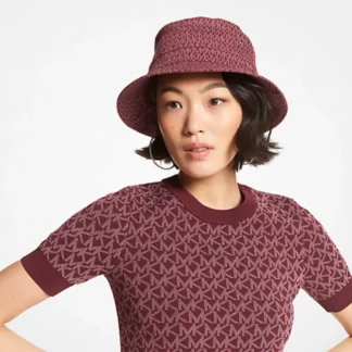 GORRO BUCKET MICHAEL KORS SOMBRERO MONOGRAMA BURDEO