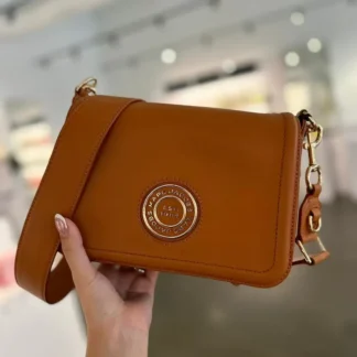 CARTERA MARC JACOBS CAFE Leather Full Flap Logo Shoulder Bag Black H901L01RE21