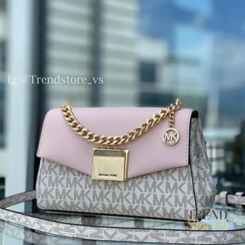 CROSSBODY MICHAEL KORS LITA BICOLOR VAINILLA ROSA