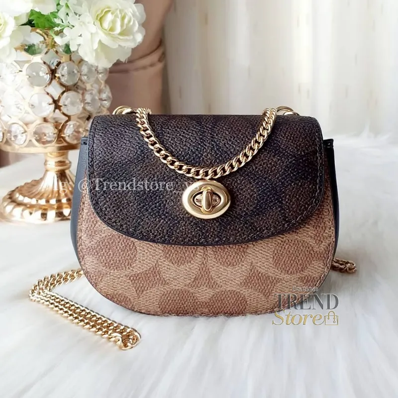 CROSSBODY COACH TURNLOCK CARD MONOGRAMA