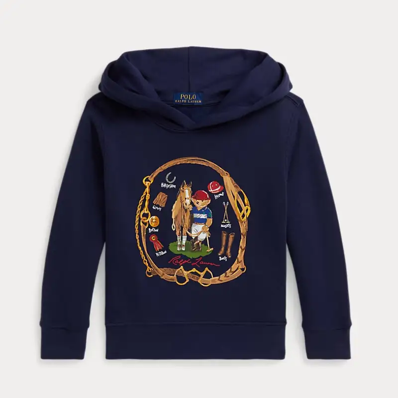 POLERON POLO RALPH LAUREN –  POLO BEAR AZUL CON GORRO NUEVA COLECCION