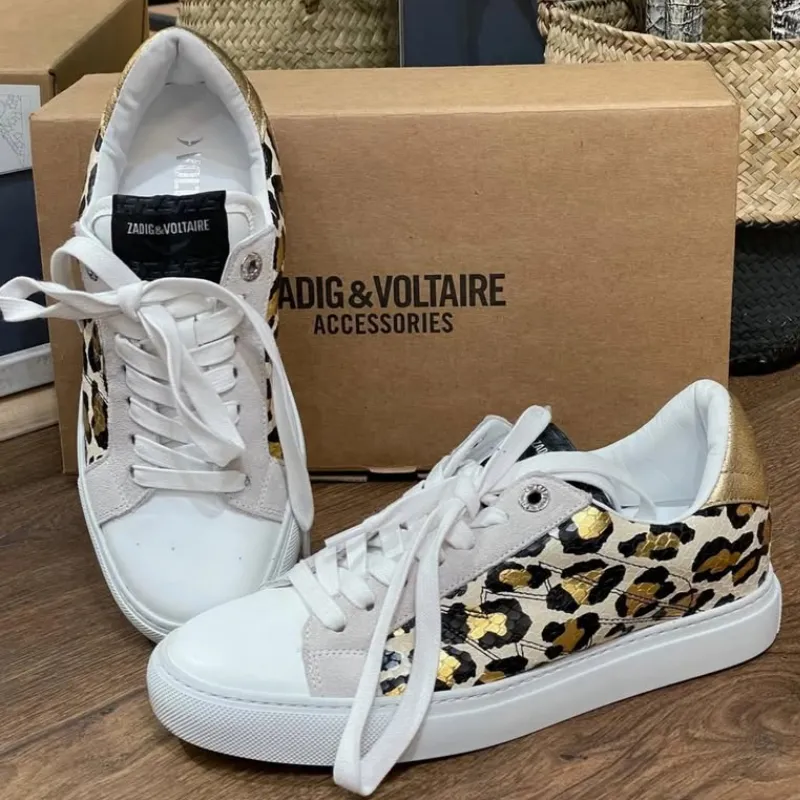 ZAPATILLAS ZADIG & VOLTAIRE - ANIMAL PRINT DORADO