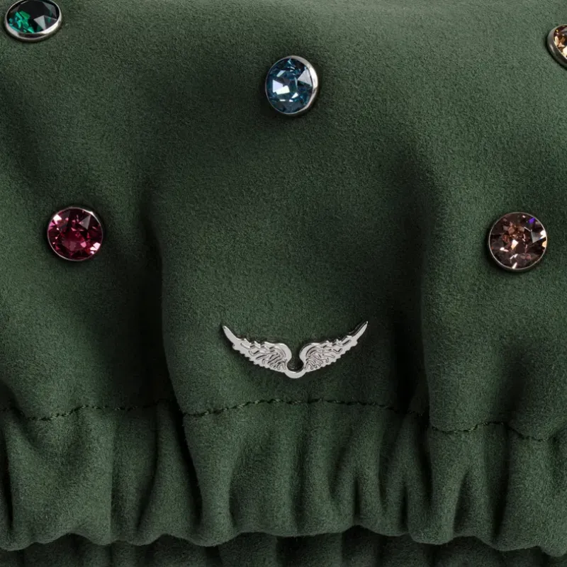 CARTERA ZADIG & VOLTAIRE - ROCKYSSIME XS GOAT SUEDE CRYSTAL LWBA02252