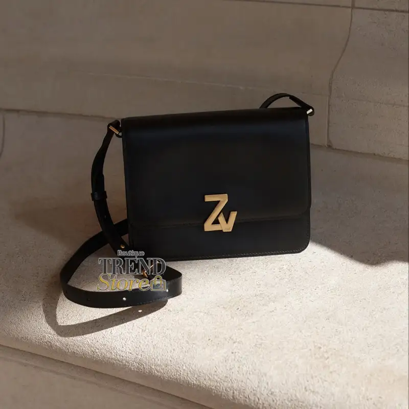 CARTERA ZADIG & VOLTAIRE ZV INITIALE LE CITY Calfskin Noir Negro Dorado