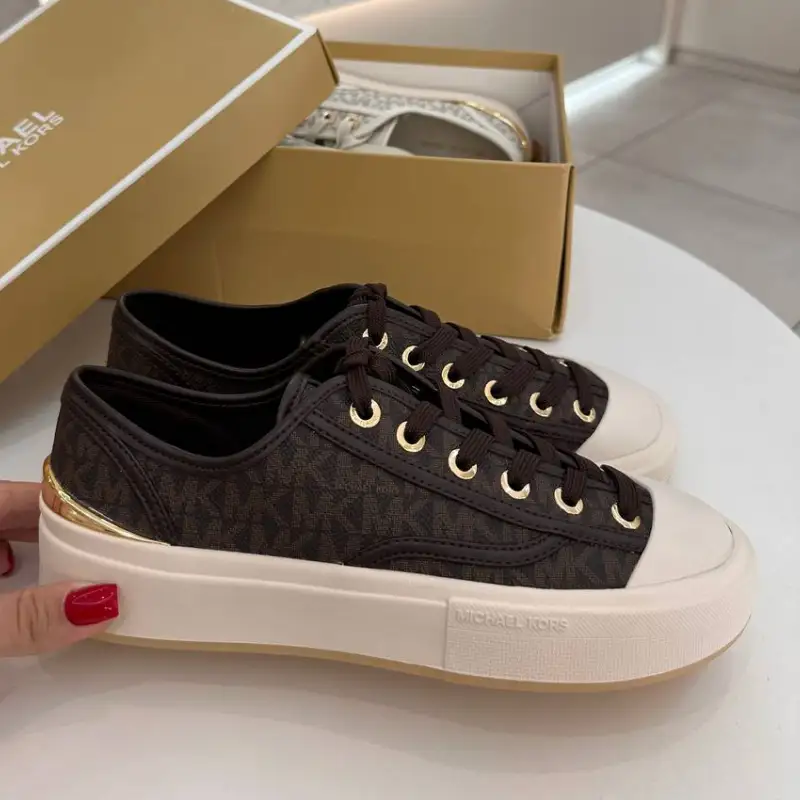 ZAPATILLAS MICHAEL KORS MUJER- JUDE MONOGRAMA CAFE