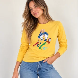 POLERA MANGA LARGA - POLO RALPH LAUREN – POLO BEAR AMARILLO