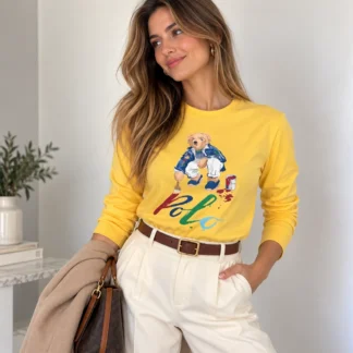 POLERA MANGA LARGA - POLO RALPH LAUREN – POLO BEAR AMARILLO