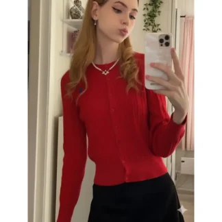 CARDIGAN POLO RALPH LAUREN - MUJER ROJO