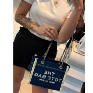 THE TOTE BAG SMALL MARC JACOBS – CHAIN TOTE BAG DENIM