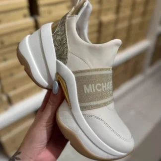 ZAPATILLAS MICHAEL KORS OLYMPIA SLIP ON PALE GOLD