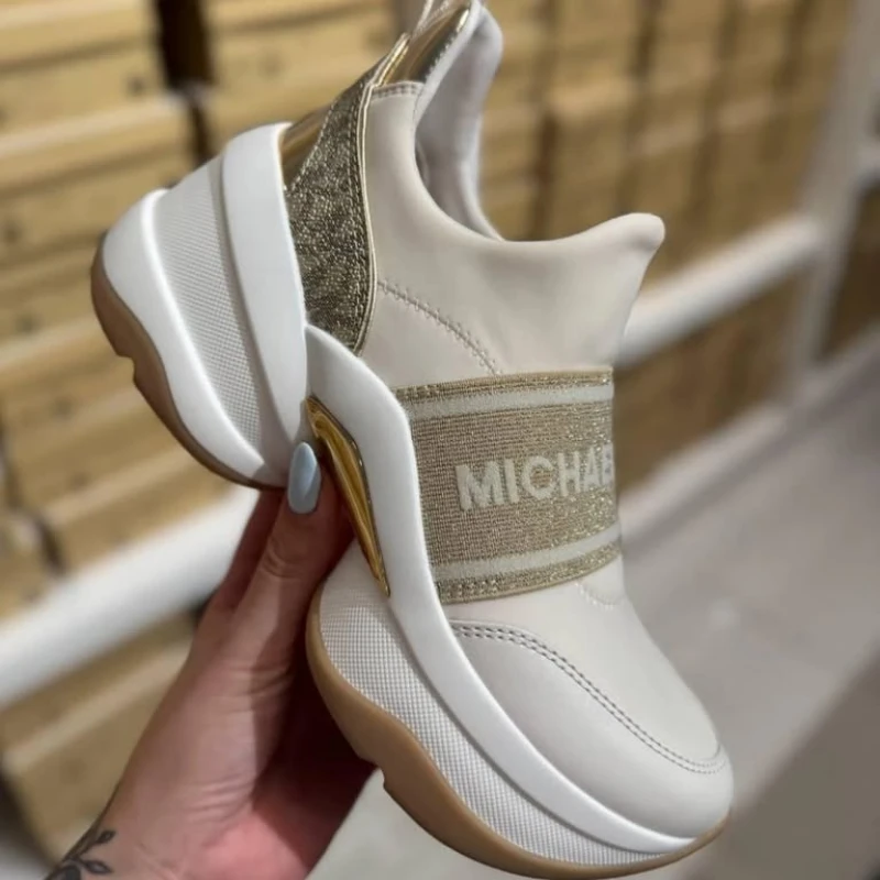 ZAPATILLAS MICHAEL KORS OLYMPIA SLIP ON PALE GOLD