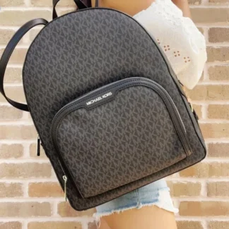 MOCHILA MICHAEL KORS JAYCEE LARGE - NEGRO MONOGRAMA