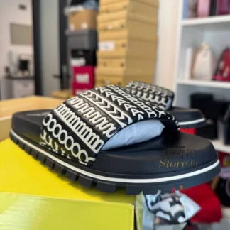 SANDALIAS MARC JACOBS THE SLIDE BLACK WHITE