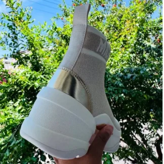 ZAPATILLAS MICHAEL KORS OLYMPIA KNIT BOOTIE PALE GOLD