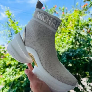 ZAPATILLAS MICHAEL KORS OLYMPIA KNIT BOOTIE PALE GOLD