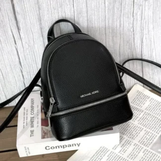 MOCHILA MICHAEL KORS - RHEA CONVERTIBLE CUERO NEGRO