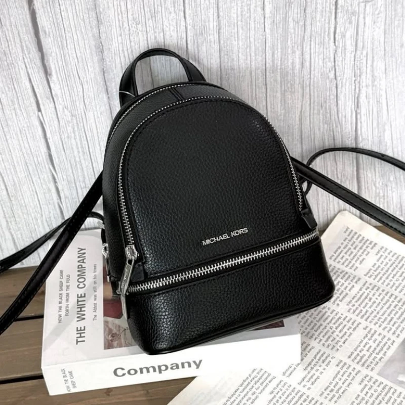 MOCHILA MICHAEL KORS - RHEA CONVERTIBLE CUERO NEGRO