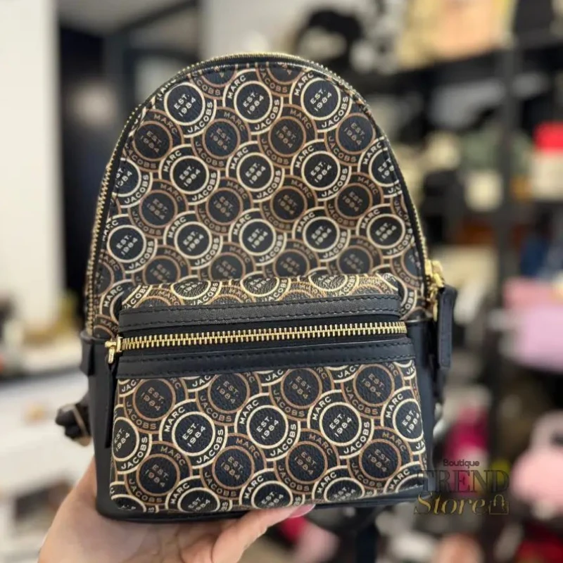 MOCHILA MARC JACOBS - PEQUEÑA CUERO CAFE NEGRO