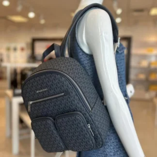 MOCHILA MICHAEL KORS - MEDIANA MONOGRAMA AZUL