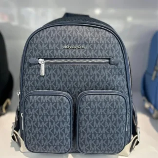 MOCHILA MICHAEL KORS - MEDIANA MONOGRAMA AZUL