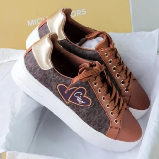 ZAPATILLAS MICHAEL KORS POPPY LACE UP BROWN - CIAO