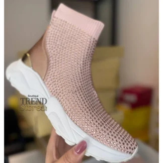 ZAPATILLAS MICHAEL KORS - KATRINA BOOT ROSE GOLD CON CRISTALES