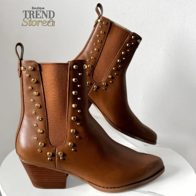 BOTINES MICHAEL KORS -KINLEE ASTOR STUD CAFE luggage