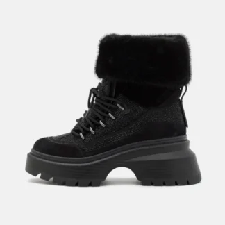 BOTAS MICHAEL KORS - SHILOH BOOT SUEDE BOOT NEGRO CON CRISTALES