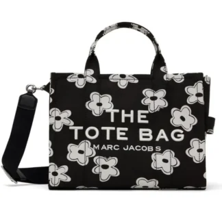 THE TOTE BAG MARC JACOBS •MEDIUM THE DAISY CANVAS NEGRO