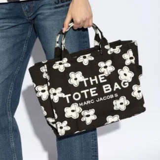 THE TOTE BAG MARC JACOBS •MEDIUM THE DAISY CANVAS NEGRO