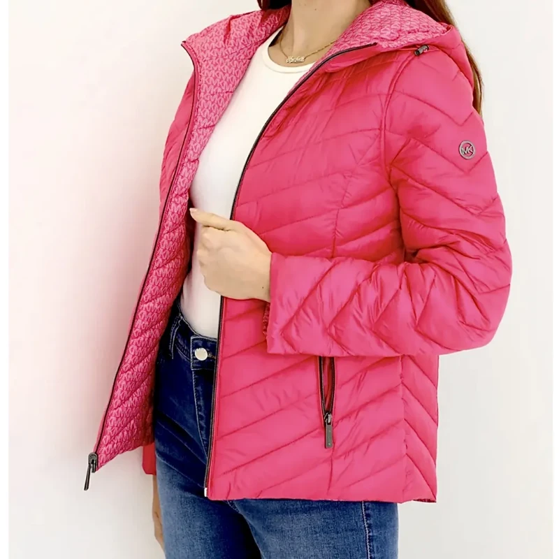 CHAQUETA MICHAEL KORS - REVERSIBLE MONOGRAMA - FUCSIA