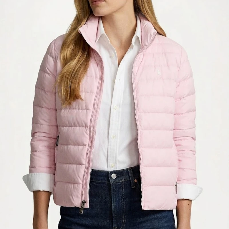 CHAQUETA POLO RALPH LAUREN ROSA CLARO ACOLCHADO MUJER