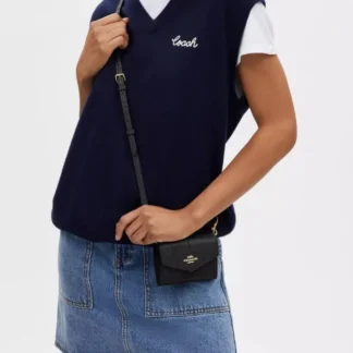 CROSSBODY COACH - MINI ENVELOPE WALLET CANVAS Gold / Black