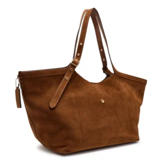 Cartera Coach Gramercy tote gamuza café original Trendstore Chile compra segura Coach Gramercy bolso grande mujer elegante envío a todo Chile Detalle gamuza bolso Coach Gramercy premium original Chile Tote Coach mujer café para trabajo laptop Trendstore Chile Vista lateral cartera Coach Gramercy grande mujer original Chile Interior bolso Coach Gramercy amplio organización Trendstore Chile Tote Coach mujer original envío seguro Chile