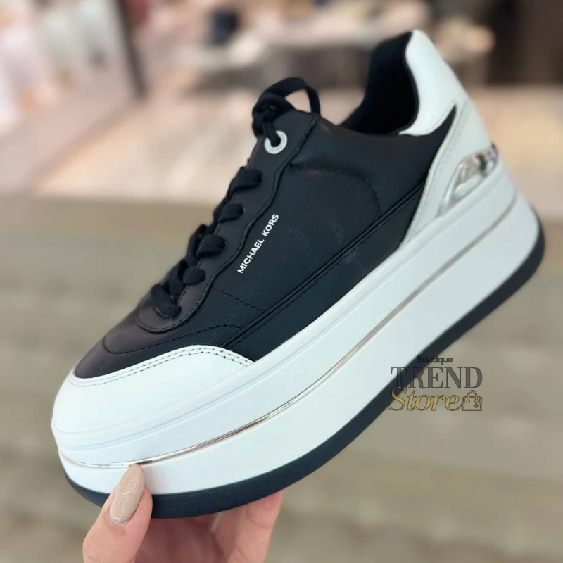 ZAPATILLAS MICHAEL KORS HAYES - PLATAFORMA NEGRO BLANCO