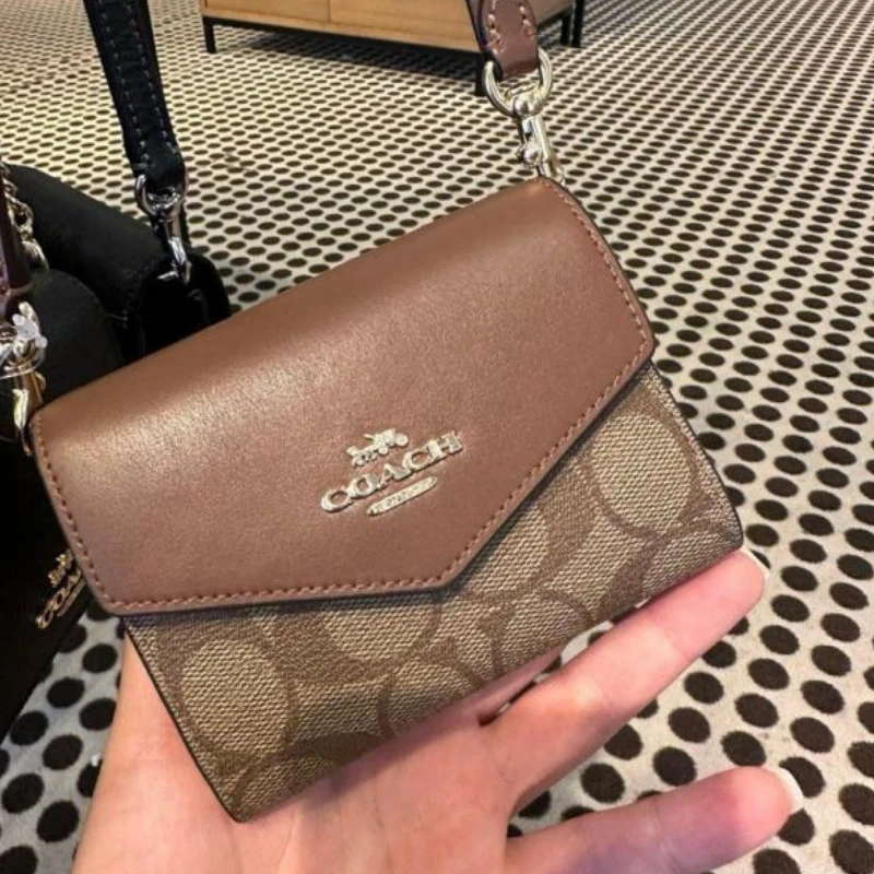 CROSSBODY COACH - MINI ENVELOPE WALLET CAFE