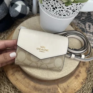 CROSSBODY COACH - MINI ENVELOPE WALLET CAFE