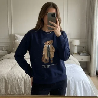 POLERON MUJER POLO RALPH LAUREN - POLO BEAR AZUL OSITA