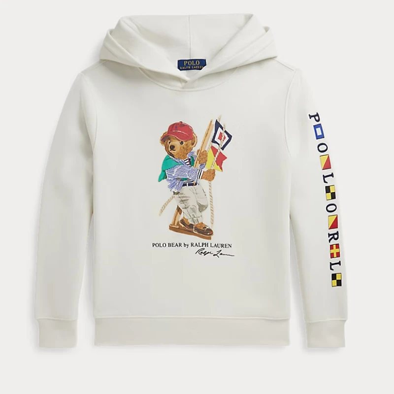 POLERÓN POLO RALPH LAUREN POLO BEAR NAUTICAL FLAGS HOODIE ALGODÓN MUJER