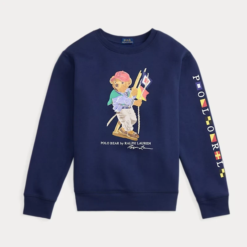 POLERÓN POLO RALPH LAUREN POLO BEAR NAUTICAL FLAGS AZUL